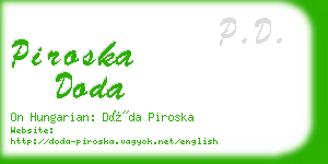 piroska doda business card